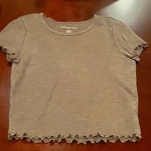 American Eagle olive green crop top.